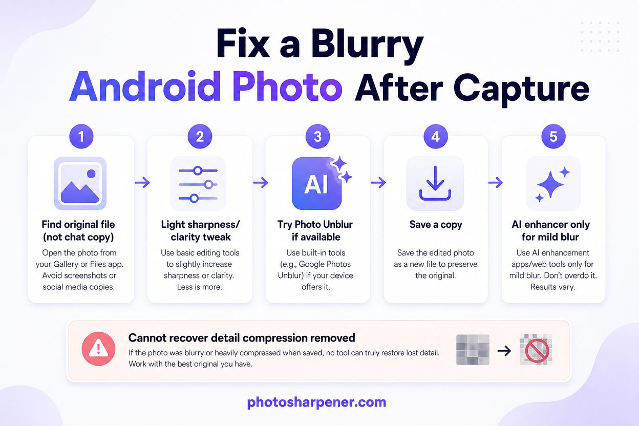 Blurry Android photo editing workflow